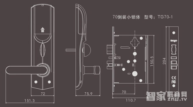 天固家用指紋鎖 防盜門合金材質(zhì)智能鎖