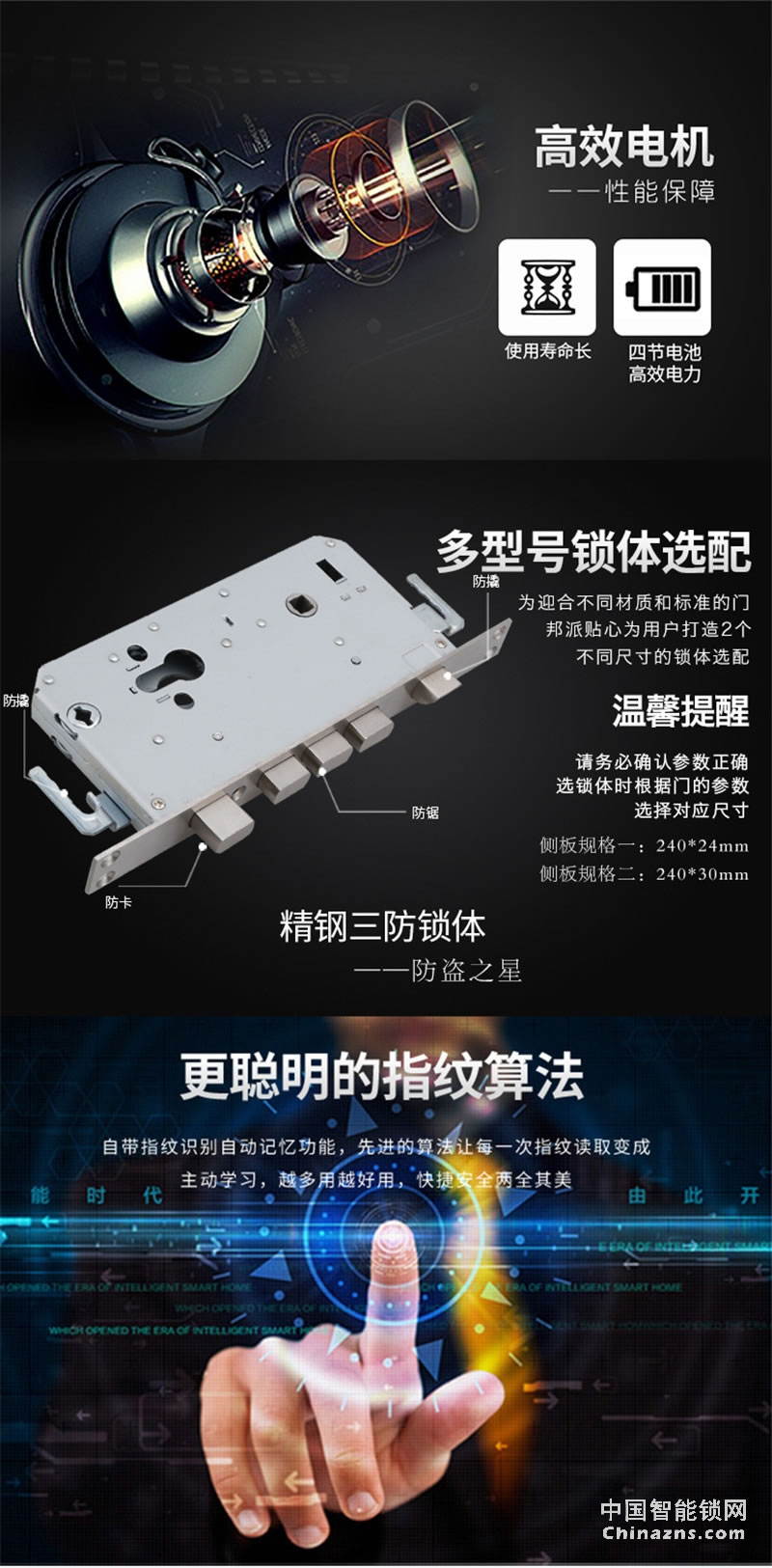 邦派全自動(dòng)家用智能鎖 指紋鎖app微信密碼鎖