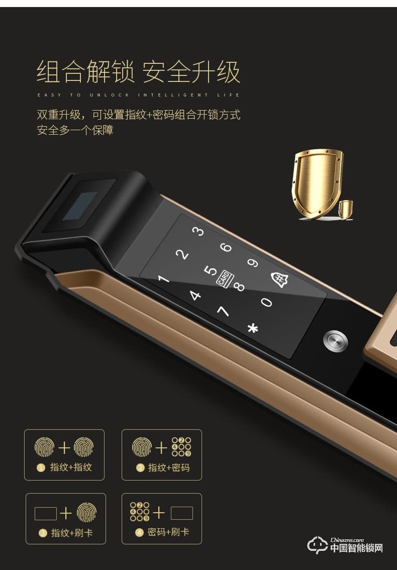 梵格爾智能指紋密碼鎖 家用防盜門 全自動(dòng)電子鎖 刷卡鎖