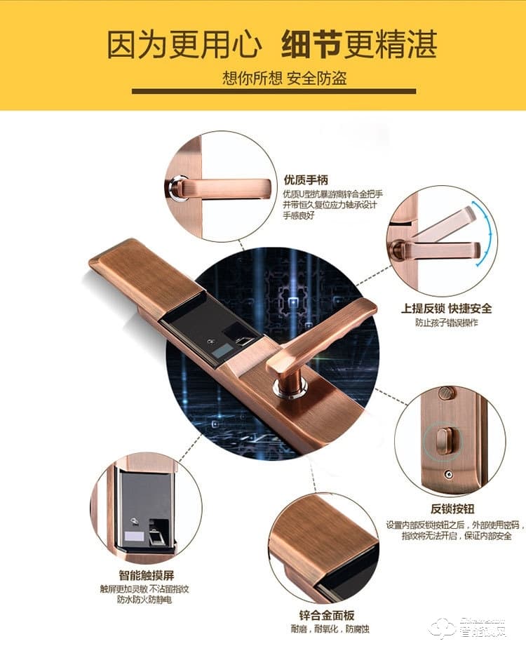 上品易聯(lián)智能鎖 YSH1智能指紋密碼鎖