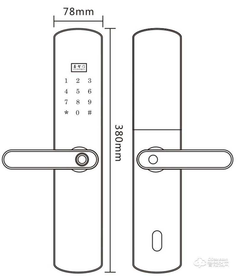 喜智門智能鎖 XZM-101半導(dǎo)體指紋密碼鎖