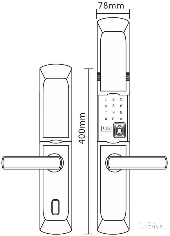 喜智門智能鎖 XZM-701滑蓋密碼指紋智能鎖
