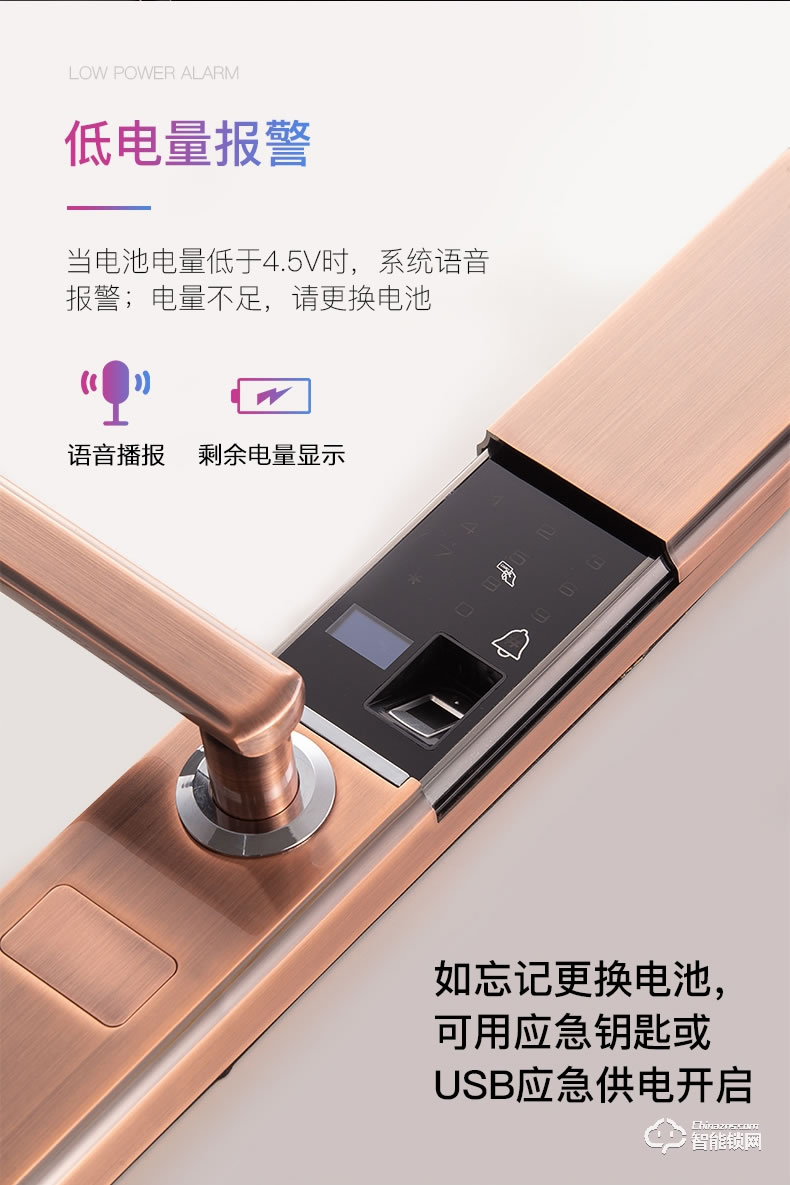 巨久智能鎖 8802自動滑蓋家用指紋密碼鎖電子鎖