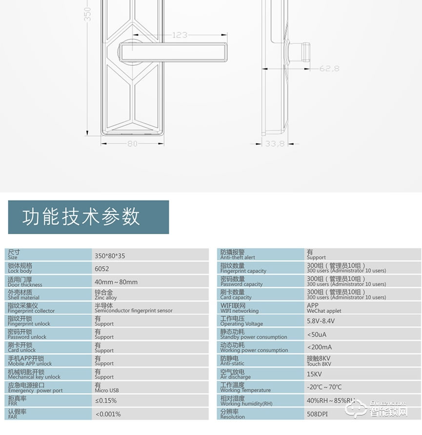 駿奇智能鎖 JQ181滑蓋家用防盜門鎖