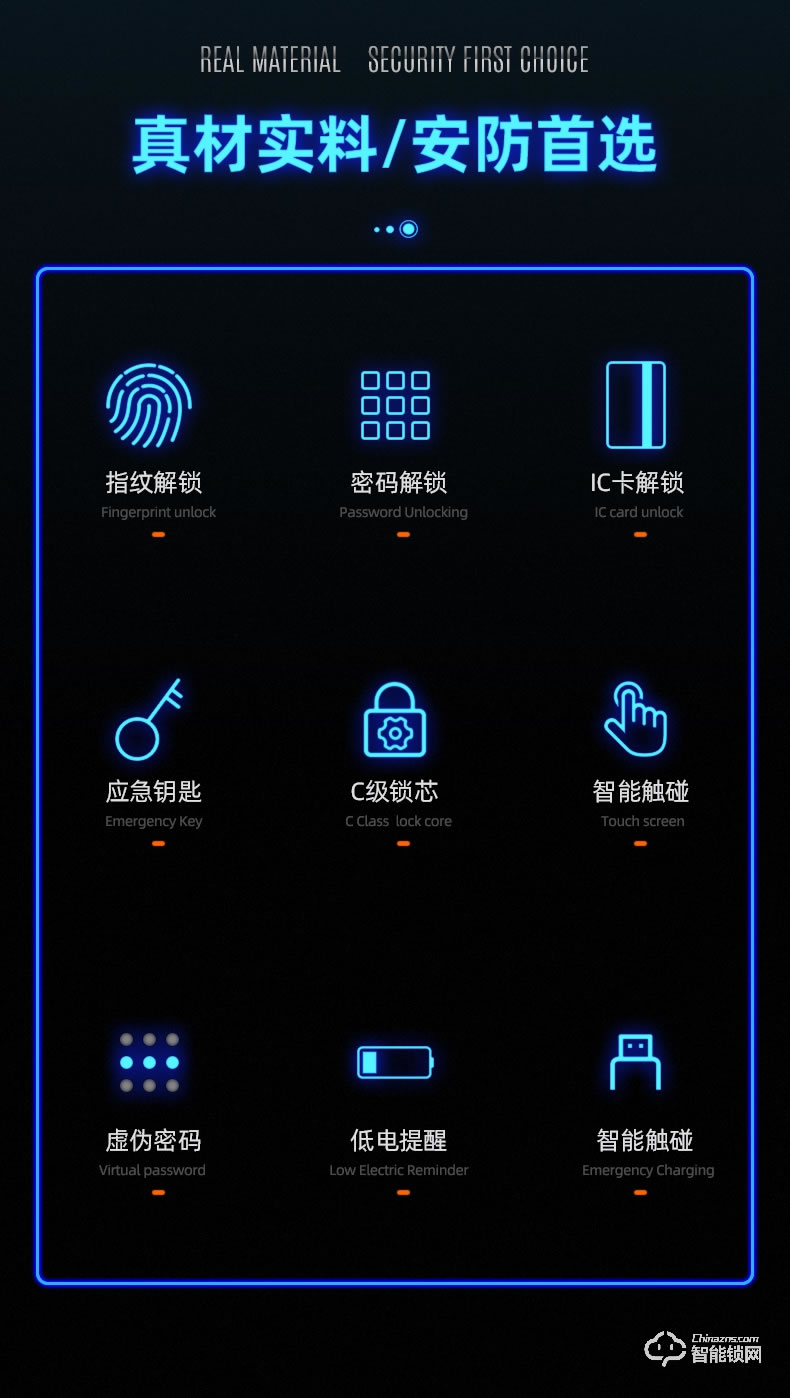 奧珀智能鎖 AP-ZB701全自動(dòng)指紋鎖防盜門磁卡門鎖