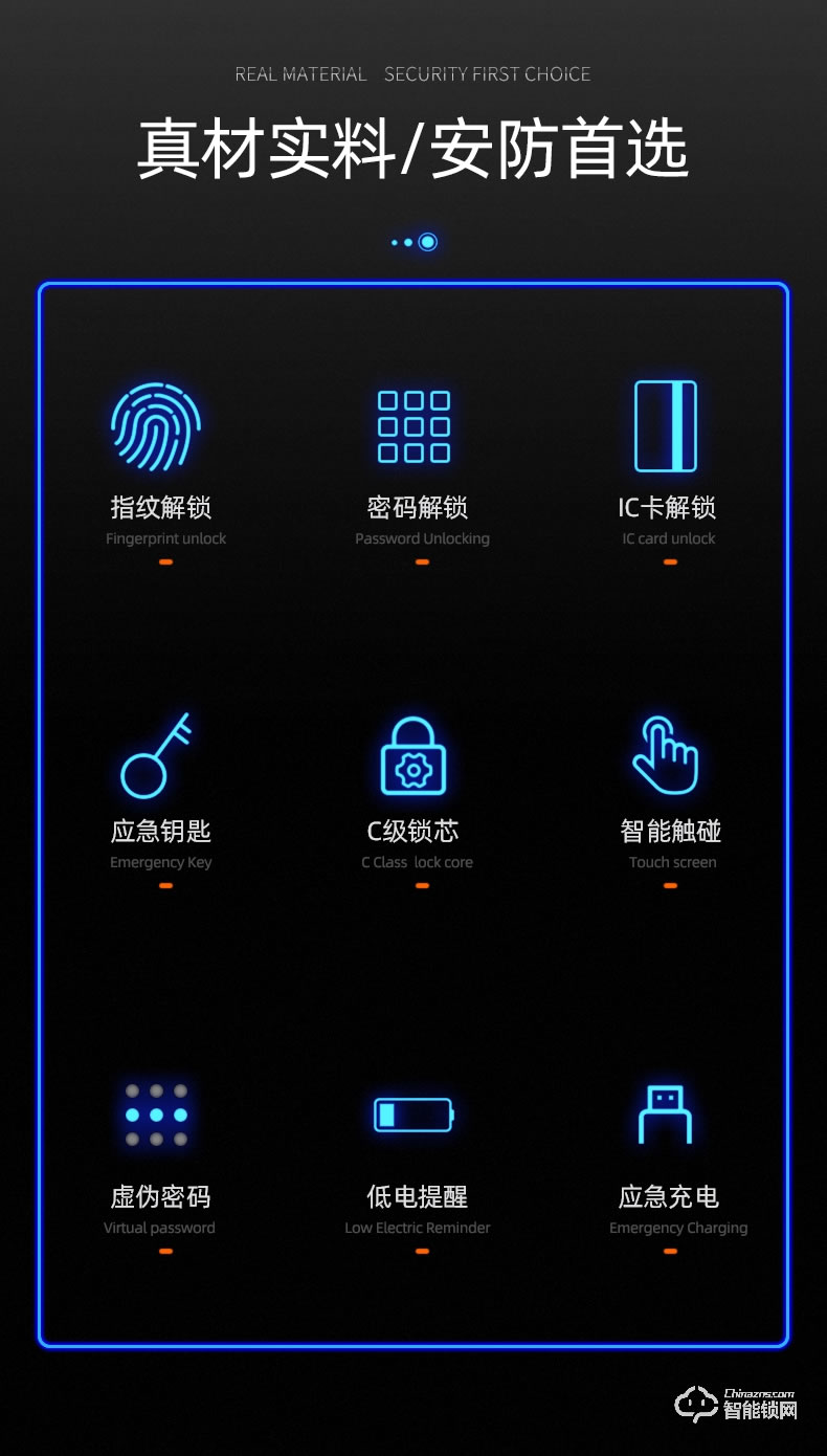 奧珀智能鎖 A8家用防盜門(mén)智能密碼鎖
