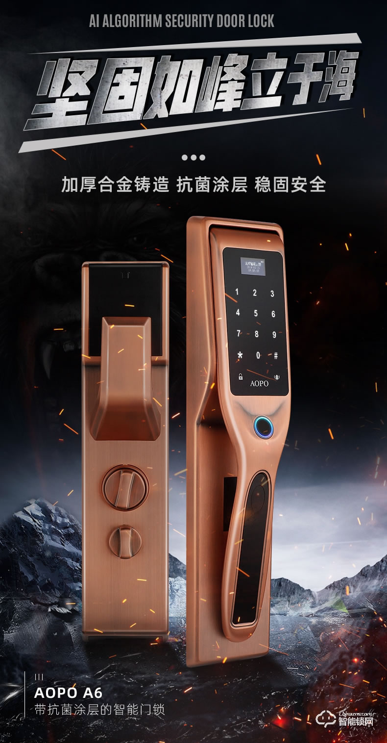 奧珀智能鎖 A6全自動(dòng)指紋鎖防盜門鎖