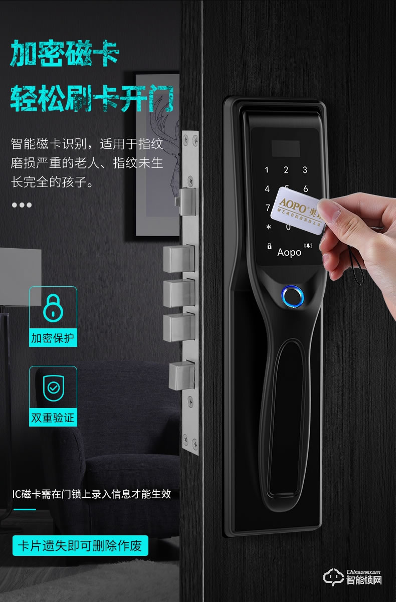 奧珀智能鎖 A6全自動(dòng)指紋鎖防盜門鎖