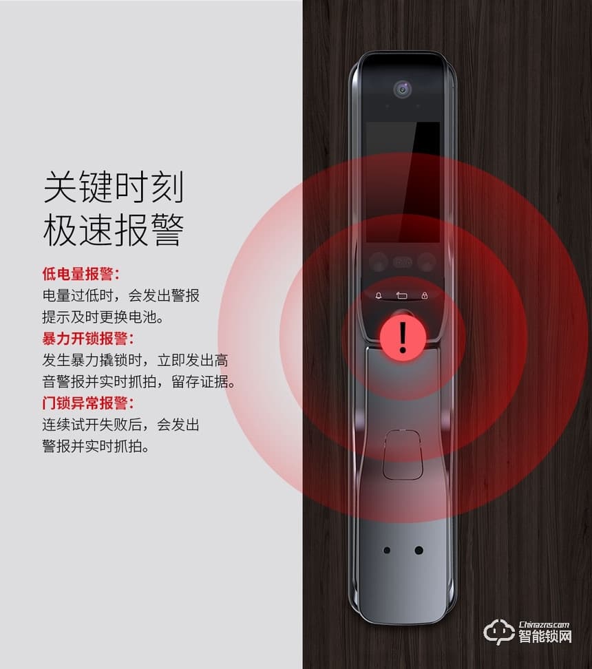 開心橙子智能鎖 R20全自動人臉識別指紋鎖