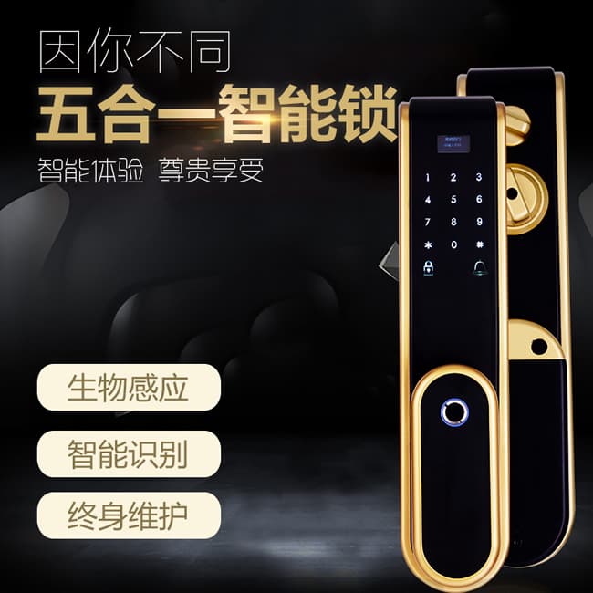 駿奇多功能智能門鎖 APP組合感應(yīng)電子鎖