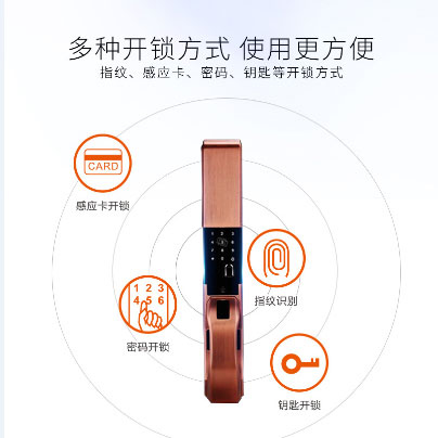 安爾發(fā)智能鎖 滑蓋指紋密碼鎖A600