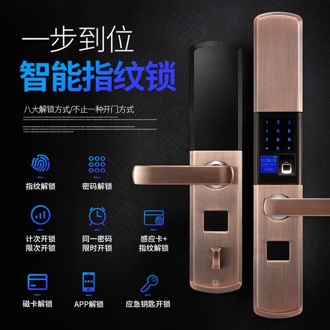 安士邁智能鎖 家用防盜門全自動(dòng)電子密碼鎖